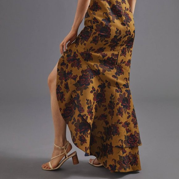 HTF Anthropologie Floral Slip Maxi Dress - Picture 6 of 10